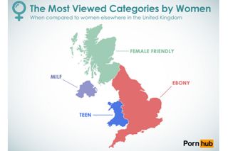 The most viewed porn categories by women in the UK
