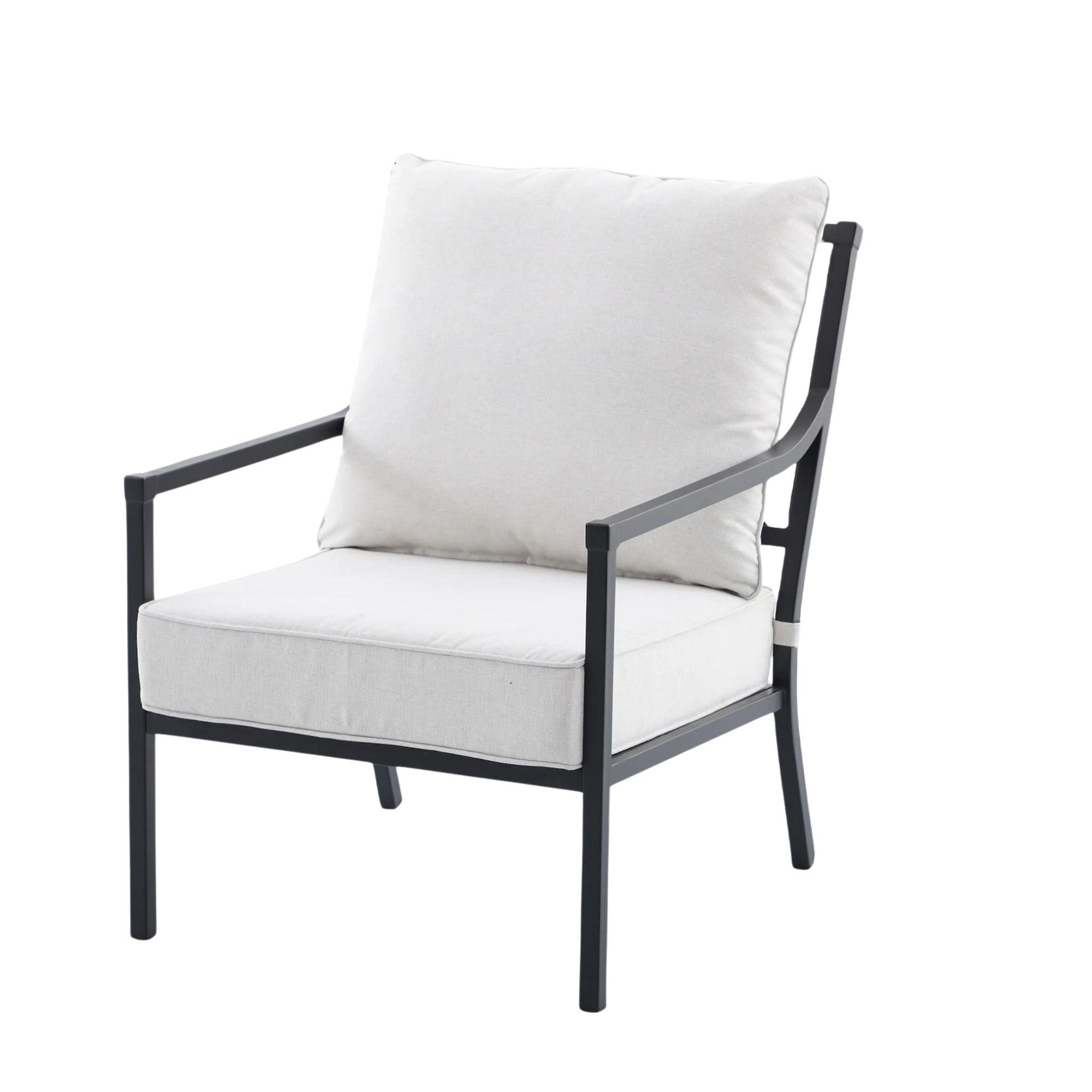 a white outdoor chair