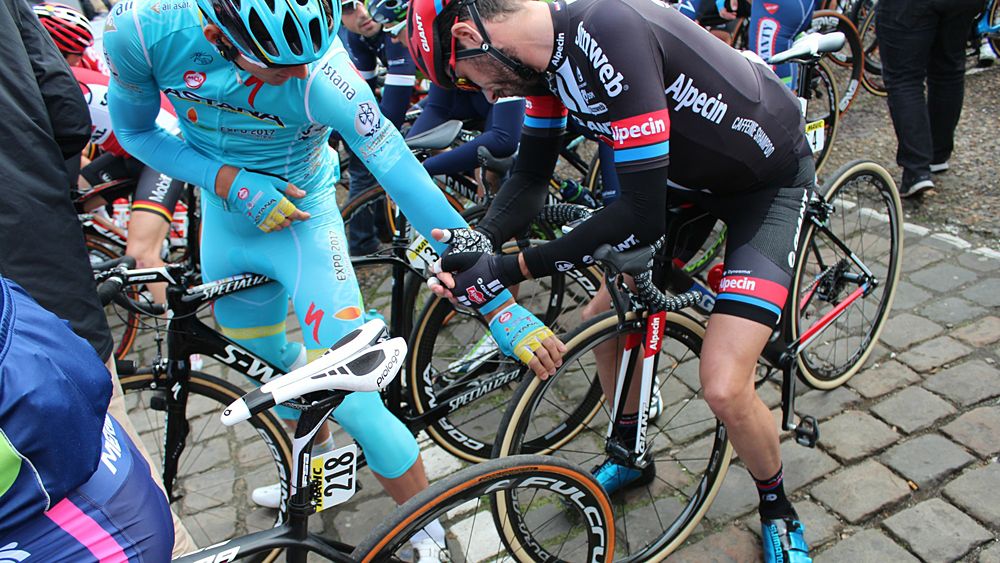 Air pressure is always a hot topic among mechanics and riders alike at Paris-Roubaix