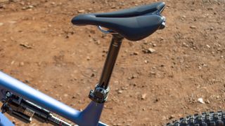 The Merida One-Sixty's dropper post and saddle