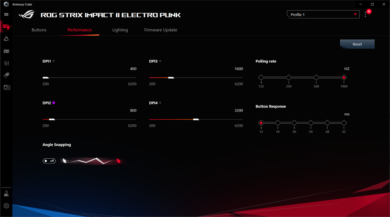 Asus ROG Strix Impact II Electro Punk Mouse