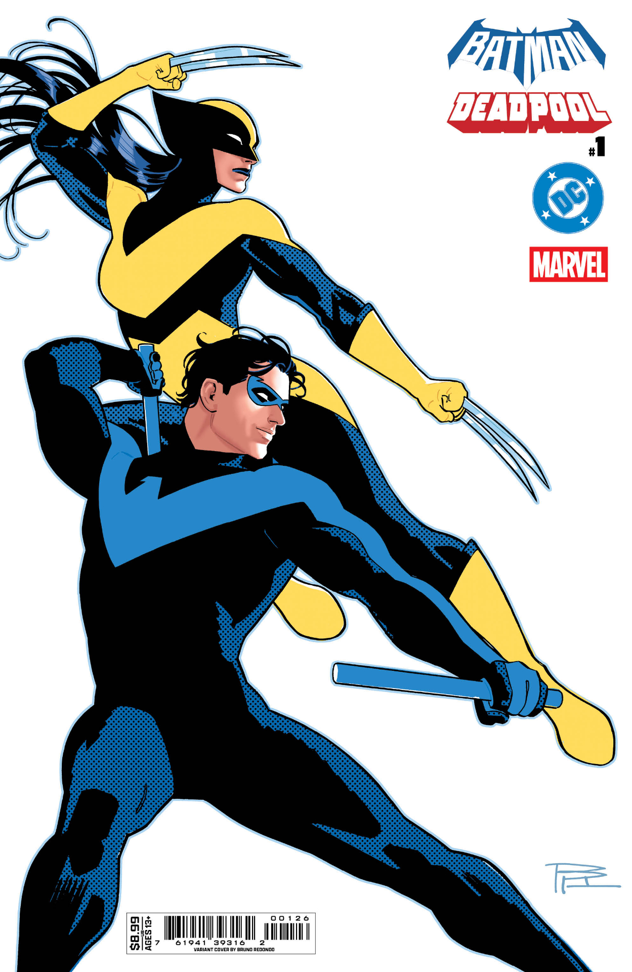 Laura Kinney Wolverine leaping into action alongside Nightwing