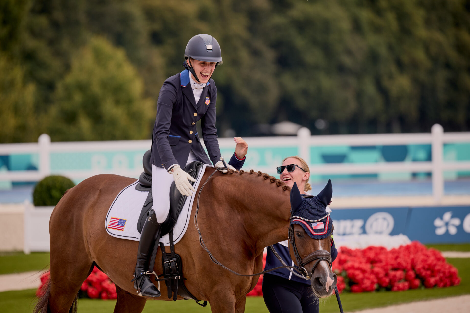 Paris 2024 Paralympics. Para Equesstrian Team Event. Fiona HOWARD (USA) grade 2 with Diamond Dunes.Photo Copyright &amp;copy; FEI/Liz Gregg