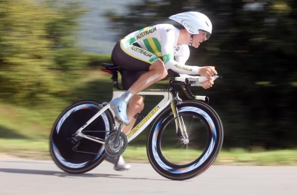 Jack Bobridge (Australia) flying on his way to the Under-23 World time trial title