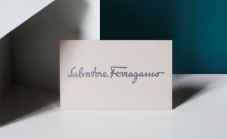 ivory card from Ferragamo had a milky smoothness from its textured matte finish