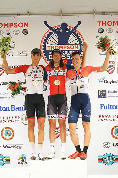 Men's podium: 3rd place, Geno Villafano (Jamison Capital-Cannondale) 1st place, Tanner Ward (CS Velo Racing p/b Cannondale) 2nd place , Hugo Scala Jr (Gateway Devo Cycling)