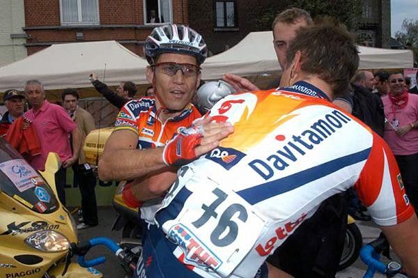 McEwen is congratulated by Preben Van Hecke