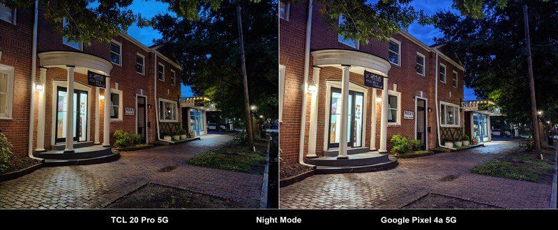 Tcl 20 Pro 5g Vs Google Pixel 4a 5g Night