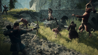 A party battling goblins in Dragon's Dogma 2.
