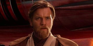 Obi-Wan Kenobi (Ewan McGregor) is stunned in Star Wars: Episode III - Revenge of the Sith (2005)