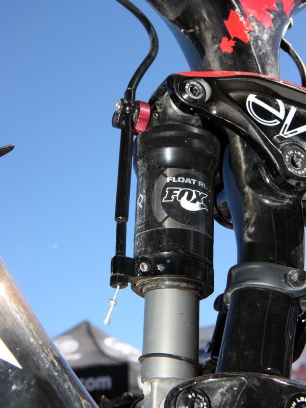 The custom tuned rear shock is designed to be more efficient than trail or all-mountain machines.