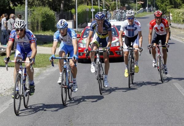 The day's five-man break