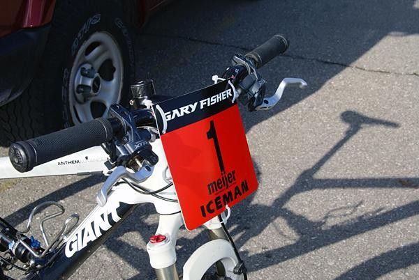 Emmett's bike wore the number plate of the defending champion.