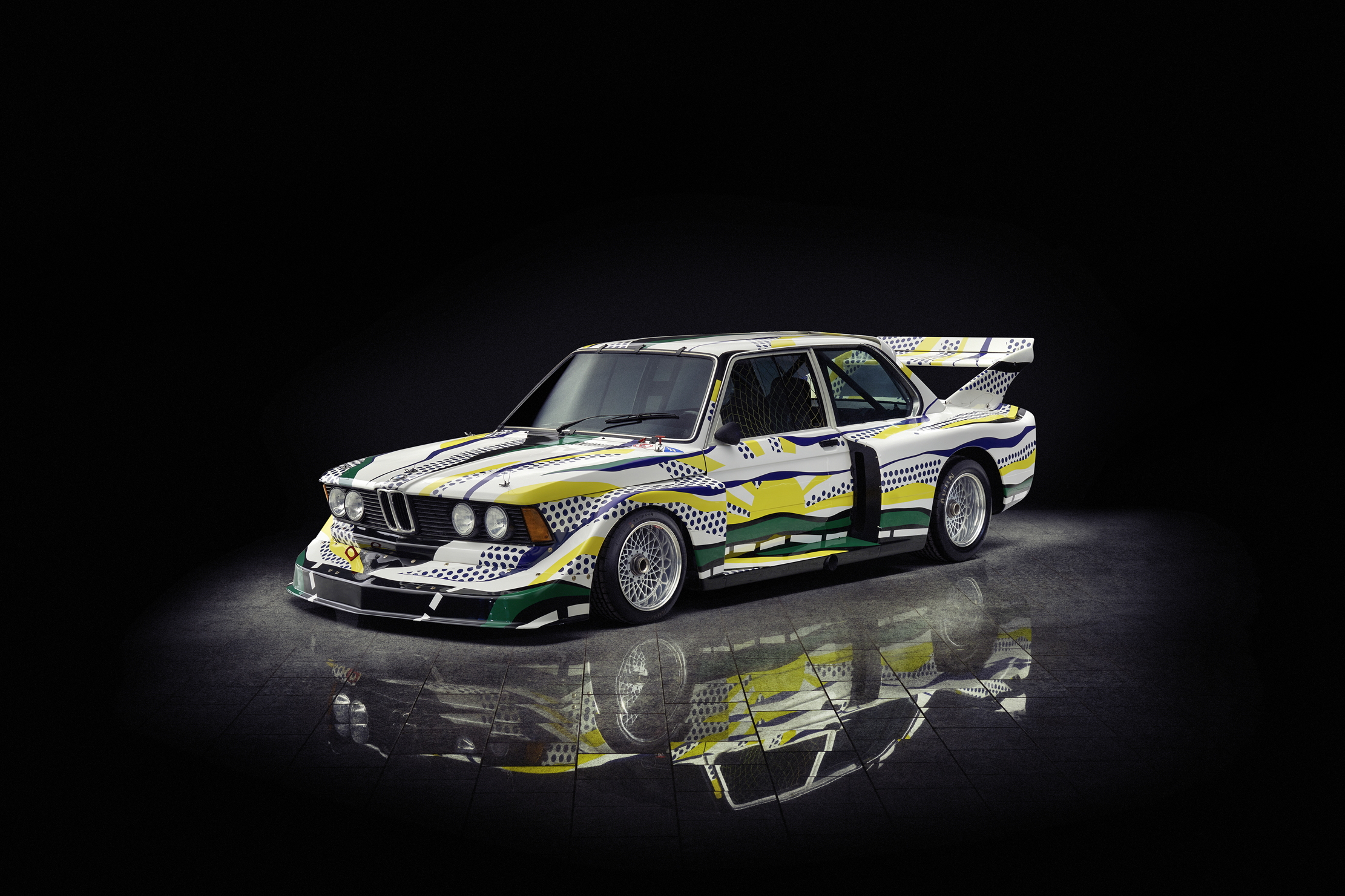Roy lichtenstein's 1977 320i Turbo in his classic Pop Art style
