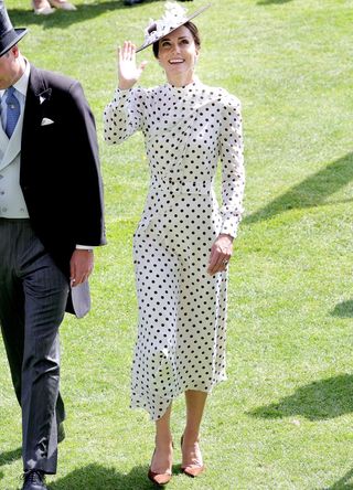 Kate Middleton in the parade ring during Royal Ascot 2022