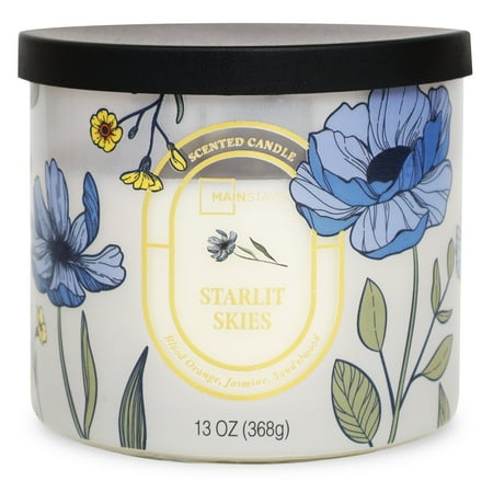 Mainstays Starlit Skies Scented 3-Wick Jar Candle, 13oz