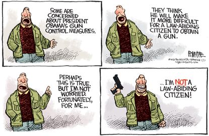 Obama cartoon U.S. Gun Control Law