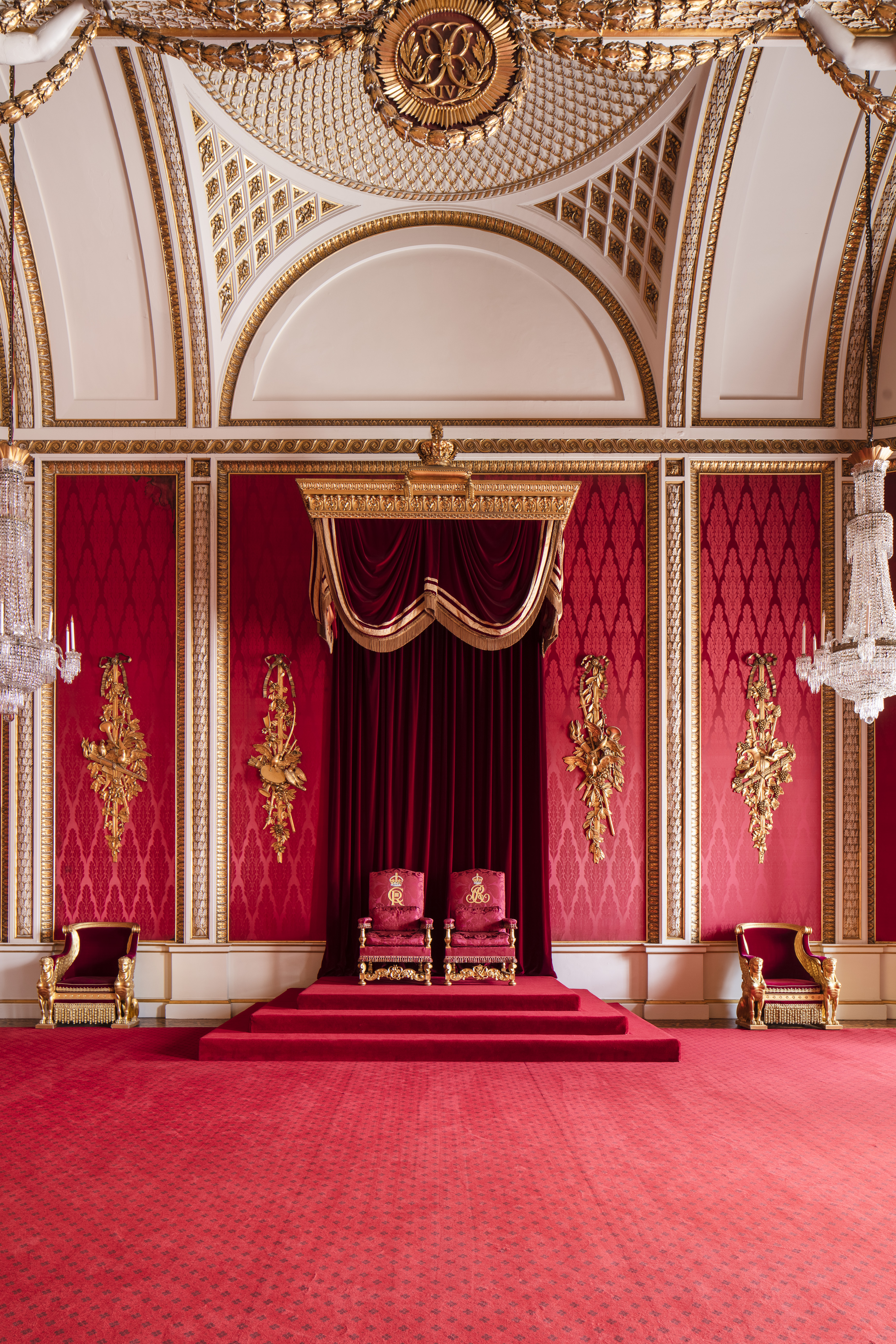 Throne room in Buckingham Palace