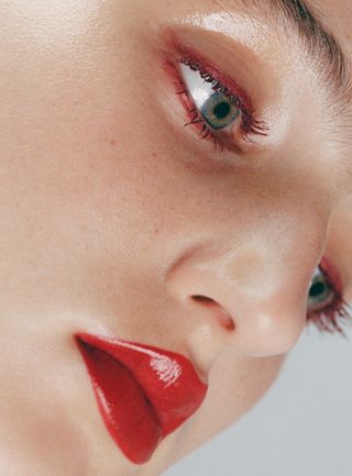 A model wears make-up by Chanel Beauty