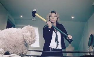 Kate Moss stars in stalker Comic Relief video - Misery bear, charity, supermodel, watch, first, look, see, BBC, celebrity, teddy bear, Marie Claire