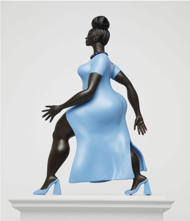 an image of Tschabalala Self's Lady in Blue statue