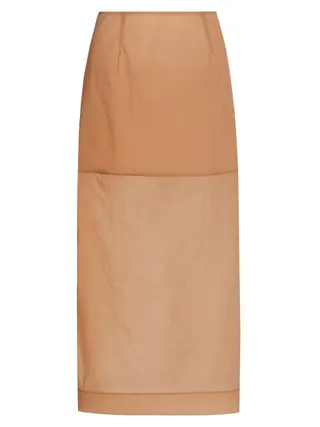 Rosetta Getty, Nylon-Blend Midi-Skirt