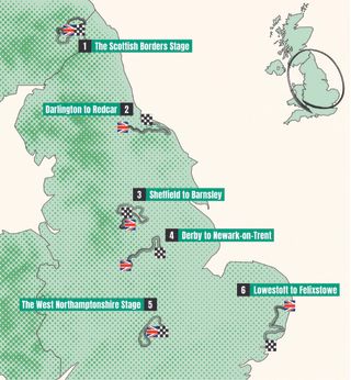 The route of the men's Tour of Britain 2024