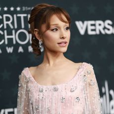 Ariana Grande attends the 31st Annual Critics Choice Awards at Barker Hangar on January 04, 2026 in Santa Monica, California.