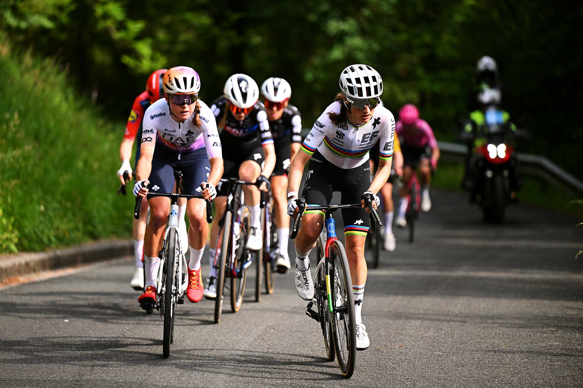 Magdeleine Vallieres of Canada and Team EF Education-Oatly competes during the 25th Durango - Durango Emakumeen Saria 2026