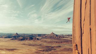 Red Bull Illume overall winning image of cliff climber