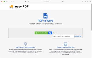 Conversion options in Easy PDF