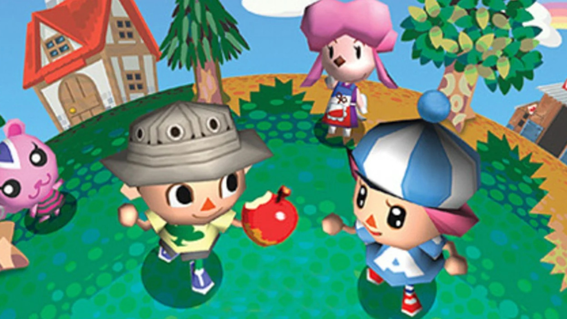 A close-up of the box art for Animal Crossing: Wild World for the Nintendo DS