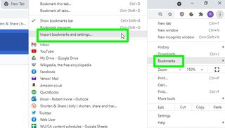 how to export Chrome bookmarks - import