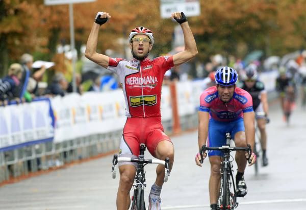 Enrico Rossi (Meridiana Kamen) celebrates the win.