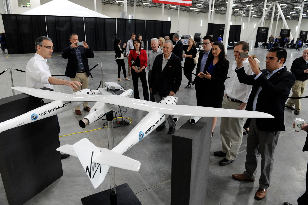 Rep. Rohrabacher at New Virgin Galactic Plant