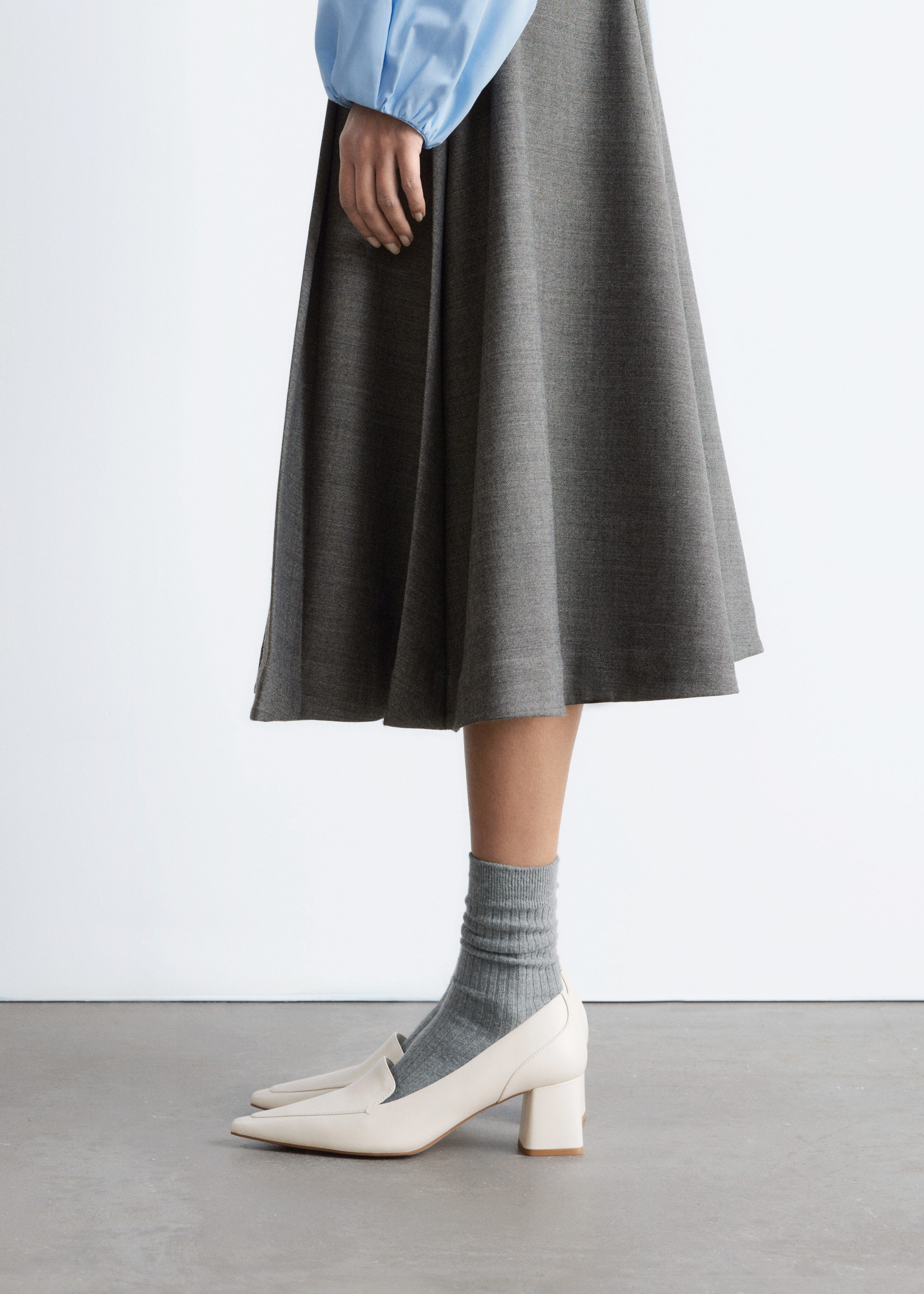 Leather Loafer Pumps