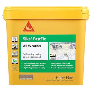 Sika – Fastfix All Weather Self-Setting Paving Jointing Compound – Ready to Use – No Mixing Required - Deep Grey – 14kg – 20 Sq. M