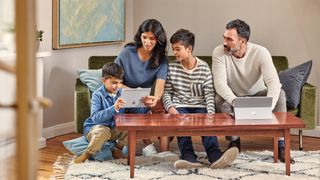 Family using Windows Surface