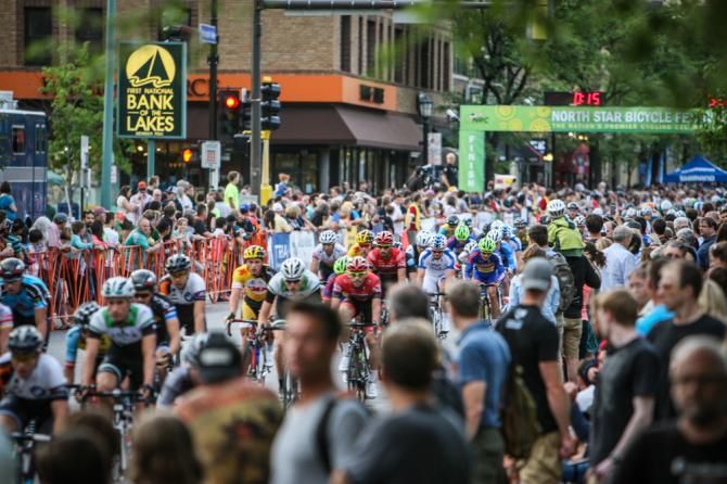 Big crowds at the North Star Uptown criterium.