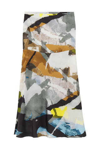 Cos Printed Flared Maxi Skirt