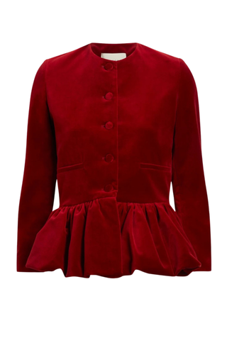 Velvet Peplum Jacket