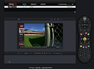 Slingbox’s web player uses a virtual remote to make it easy to change channels and control your DVR.