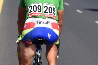 Sagan after crash Vuelta stage eight by Watson