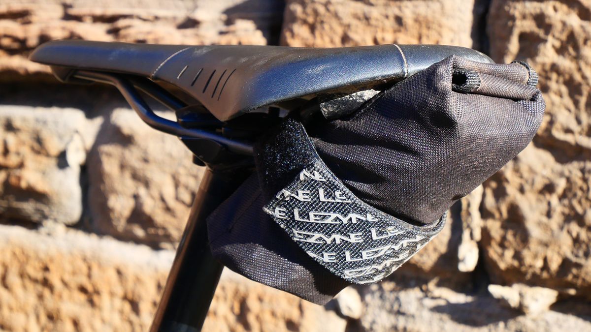 Lezyne Roll Caddy attached to a saddle