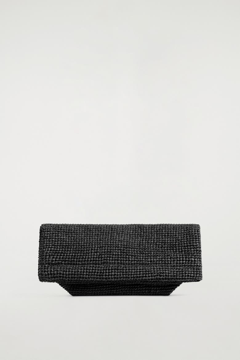 COS Folded Clutch Bag - Straw