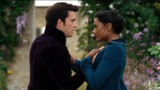 Jonathan Bailey and Simone Ashley as Anthony and Kate in Bridgerton