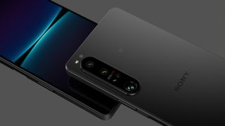 Sony Xperia 1 IV on a black background
