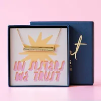 12. Sisterhood Bar Necklace, £25 | Moonpig