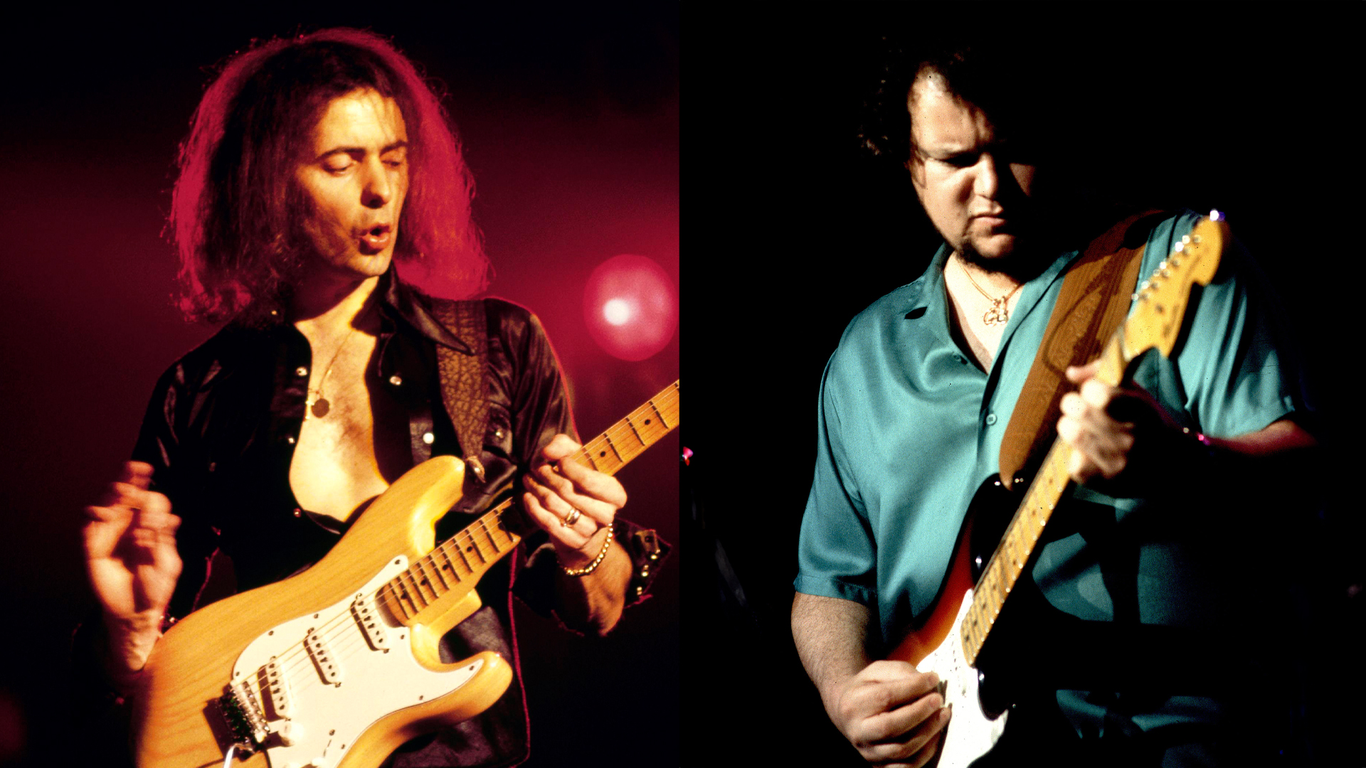 LEFT: Ritchie Blackmore performs with Deep Purple circa 1974 RIGHT: Christopher Cross on 5/14/80 in Chicago, Il. 