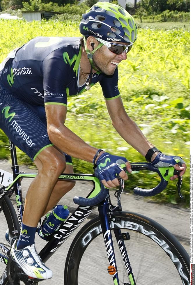 Alejandro Valverde (Movistar) on the attack